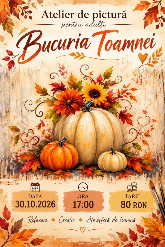 BUCURIA TOAMNEI - atelier de pictură pentru adulți