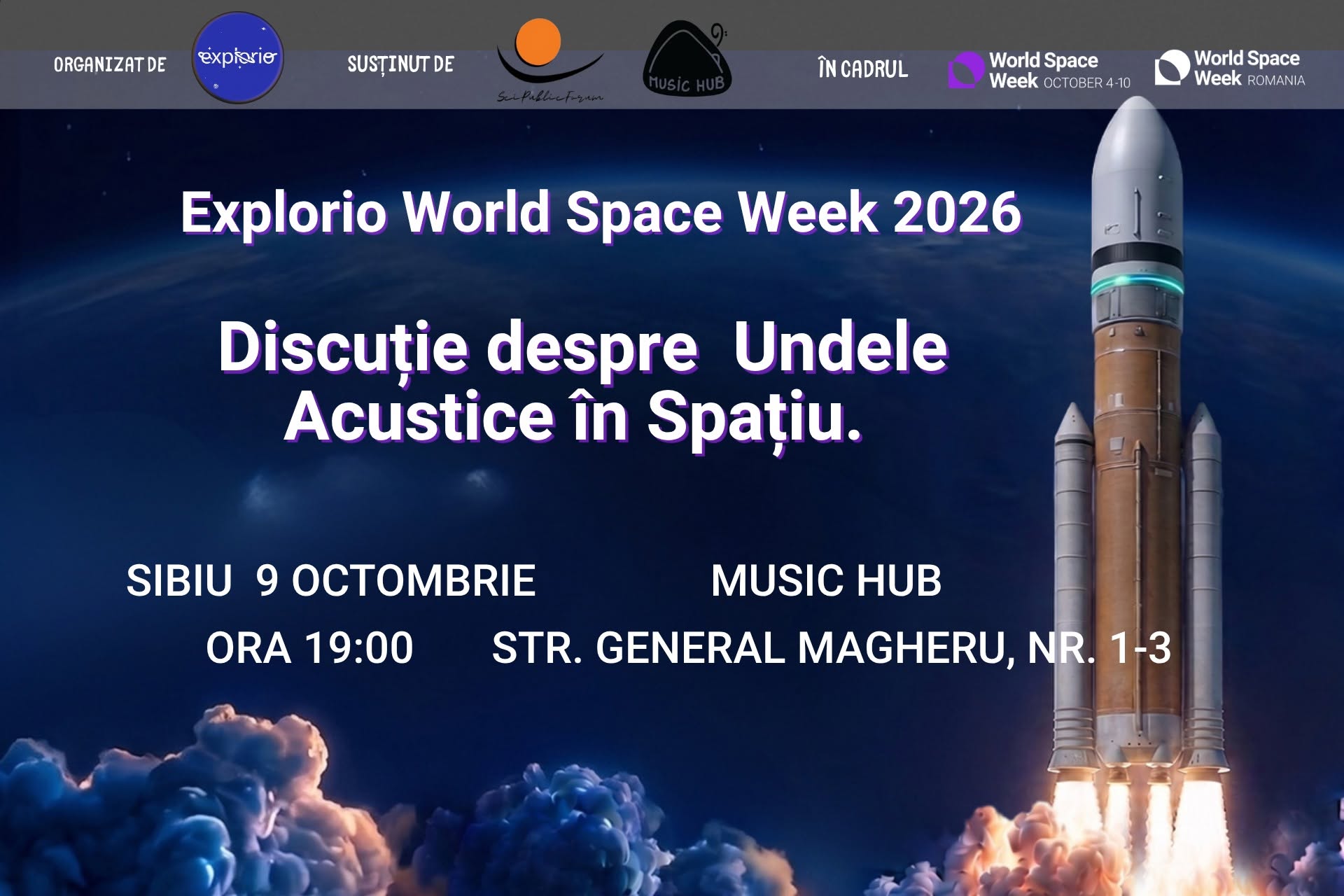 Discuție despre Undele Acustice în Spațiu - Explorio World Space Week