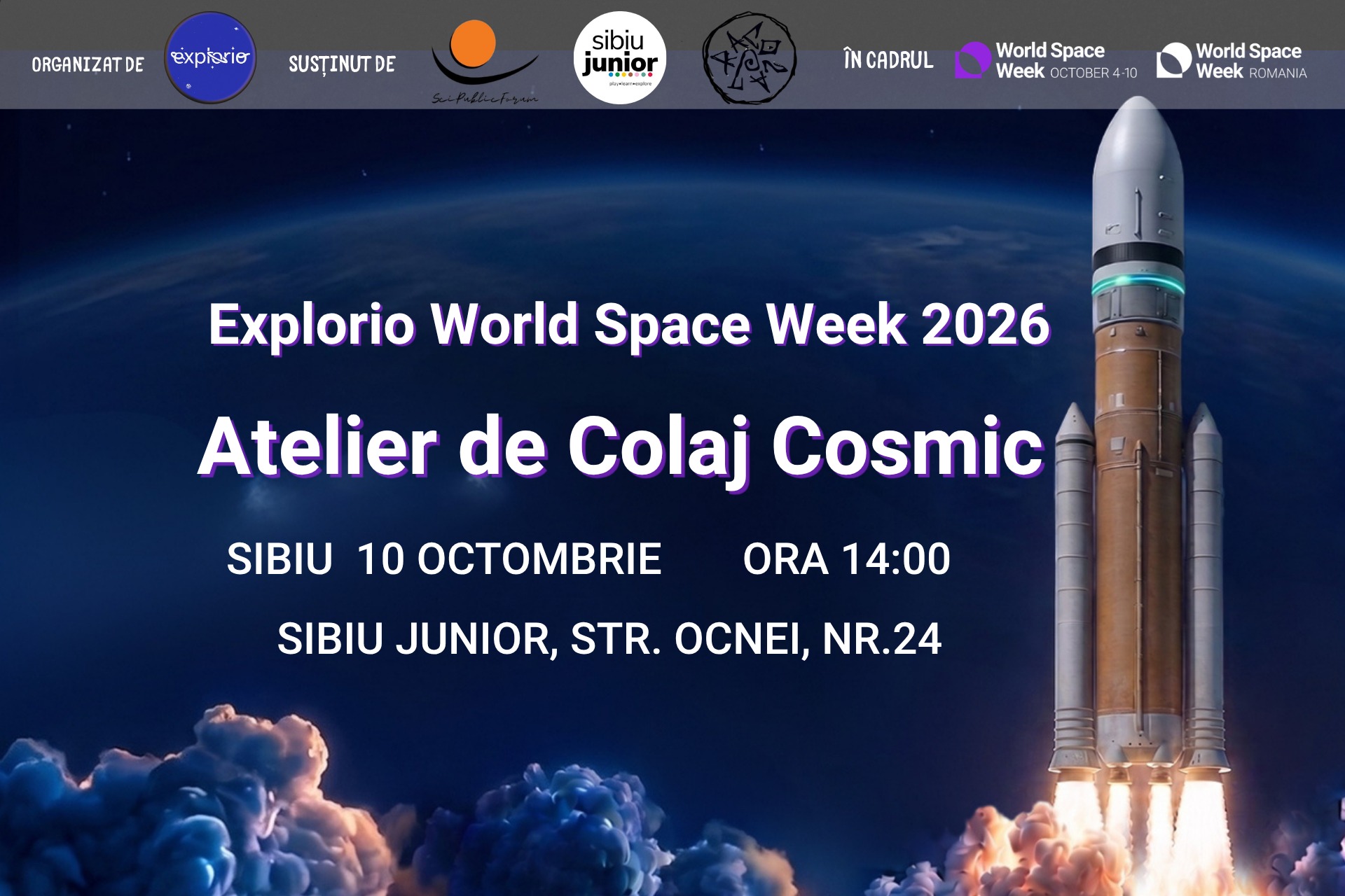 Atelier de Colaj Cosmic - Explorio World Space Week